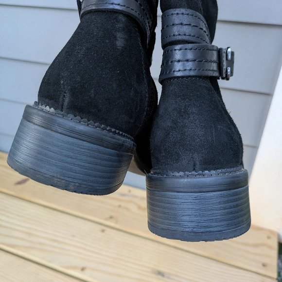 Clark's May Shine Black Suede Boots - Picture 9 of 10